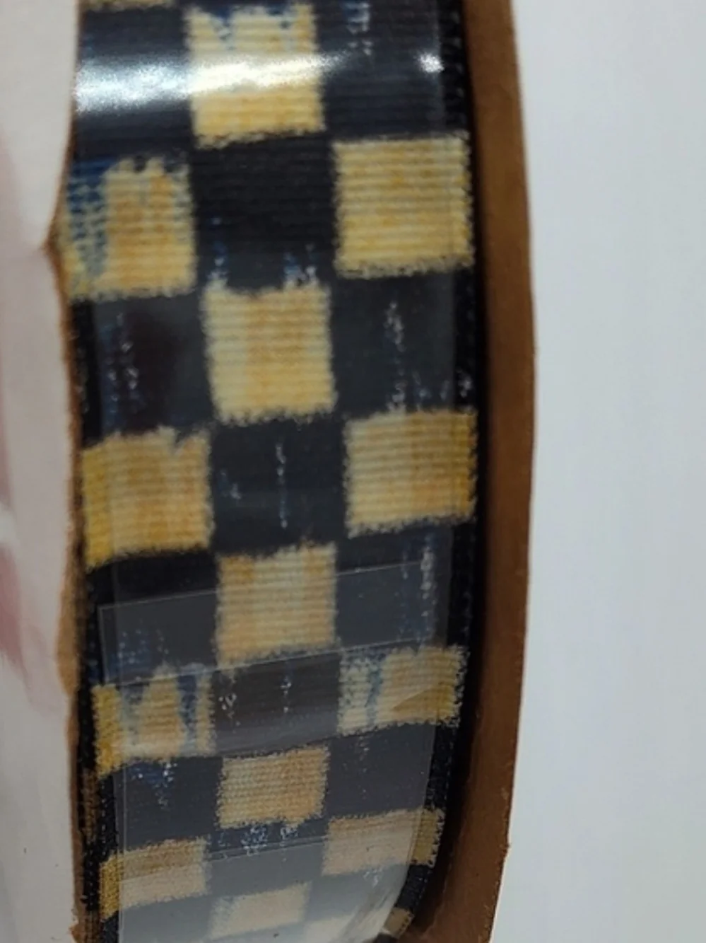 MACKENZIE-CHILDS Courtly Check Ribbon 10 Yards 1” Retired Taffeta Yellow OOP